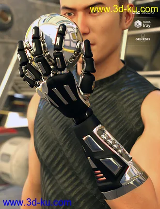 3D打印模型Bionic Forearms for Genesis 8的图片