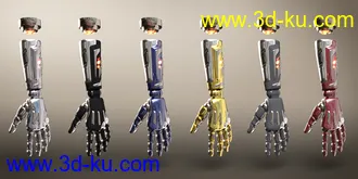 3D打印模型Bionic Forearms for Genesis 8的图片