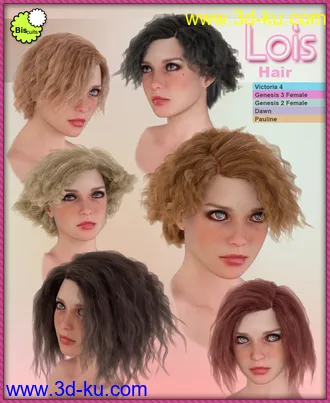 3D打印模型Biscuits Lois Hair的图片