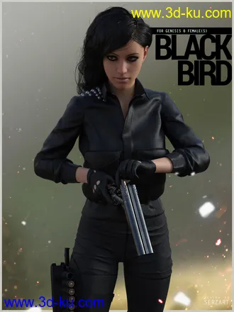 3D打印模型Black Bird Outfit for Genesis 8 Female的图片