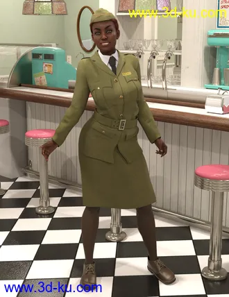 3D打印模型Blitz Girl Uniform for Genesis 8 Female(s)的图片