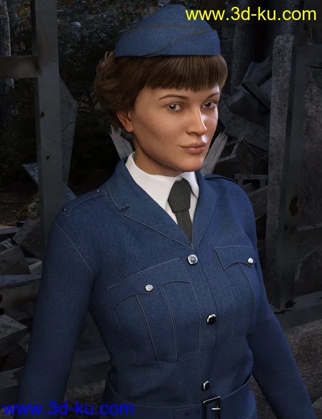 Blitz Girl Uniform for Genesis 8 Female(s)模型的图片4