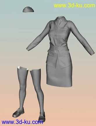 3D打印模型Blitz Girl Uniform for Genesis 8 Female(s)的图片