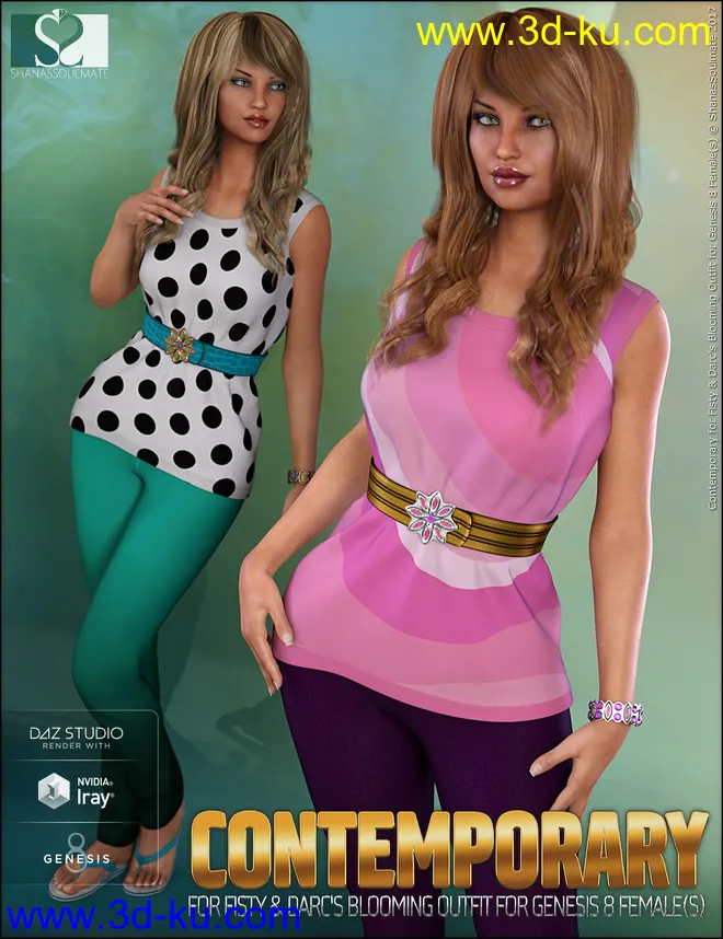 Blooming Outfit Contemporary Textures模型的图片3
