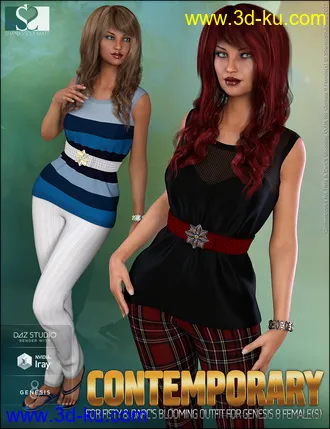 3D打印模型Blooming Outfit Contemporary Textures的图片