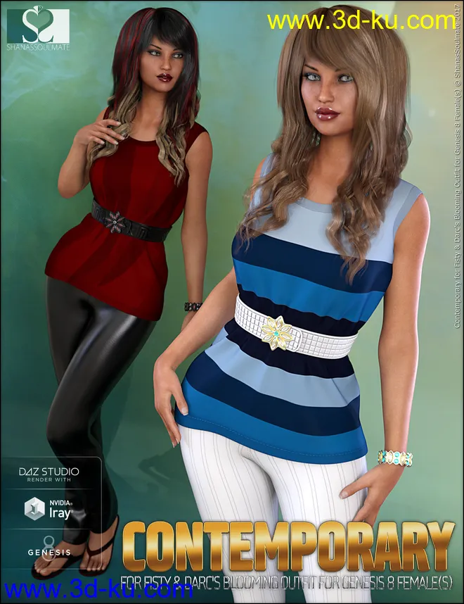 Blooming Outfit Contemporary Textures模型的图片6