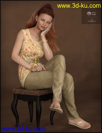 3D打印模型Blooming Outfit for Genesis 8 Female(s)的图片