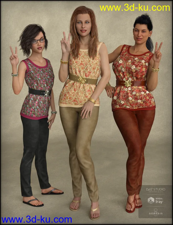 Blooming Outfit for Genesis 8 Female(s)模型的图片2
