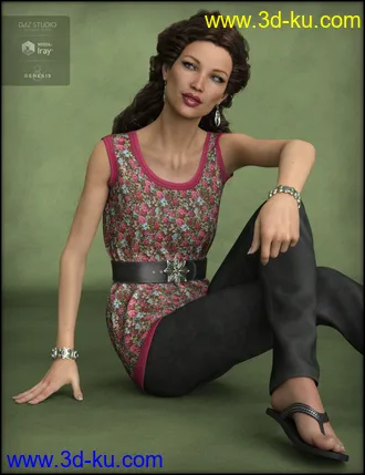 3D打印模型Blooming Outfit for Genesis 8 Female(s)的图片