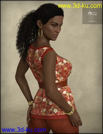 3D打印模型Blooming Outfit for Genesis 8 Female(s)的图片