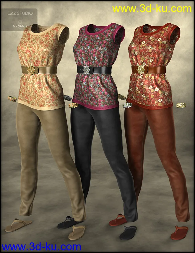 Blooming Outfit for Genesis 8 Female(s)模型的图片6