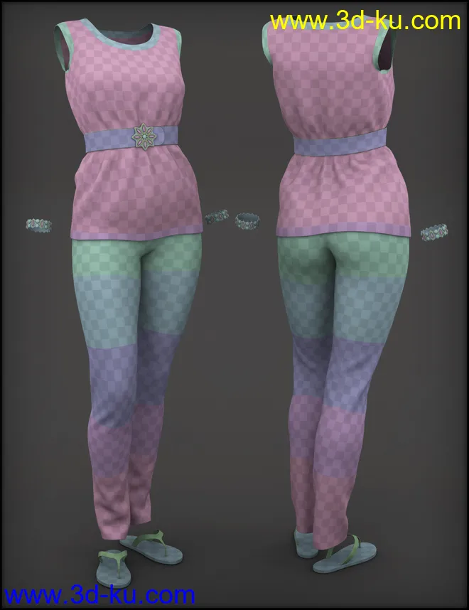 Blooming Outfit for Genesis 8 Female(s)模型的图片8