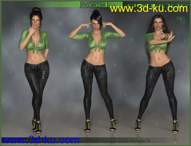 Body Language - Poses and Expressions for Genesis 3 and 8 Female(s)模型的图片2