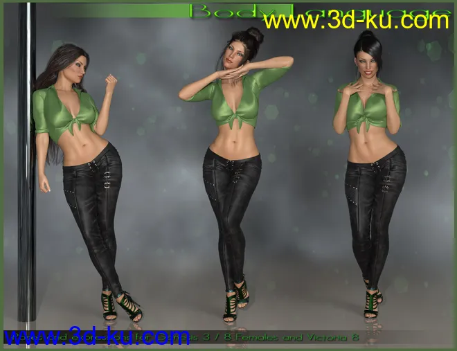 Body Language - Poses and Expressions for Genesis 3 and 8 Female(s)模型的图片3