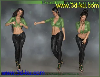 3D打印模型Body Language - Poses and Expressions for Genesis 3 and 8 Female(s)的图片