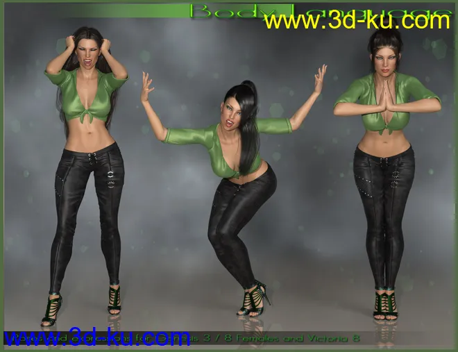 Body Language - Poses and Expressions for Genesis 3 and 8 Female(s)模型的图片5
