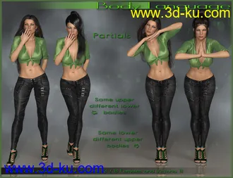 3D打印模型Body Language - Poses and Expressions for Genesis 3 and 8 Female(s)的图片