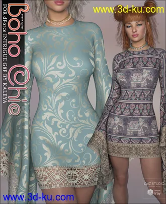 3D打印模型Boho Chic for dForce Intrigue G8F的图片