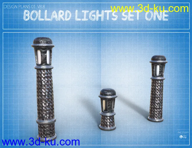 Bollard Garden Lighting模型的图片3
