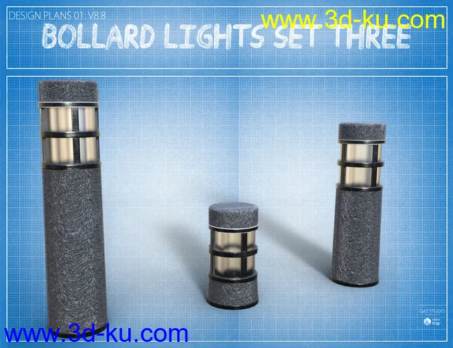 Bollard Garden Lighting模型的图片5