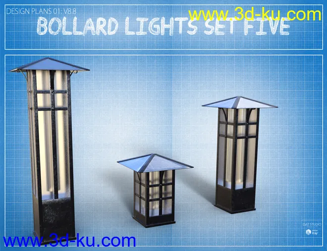 Bollard Garden Lighting模型的图片7