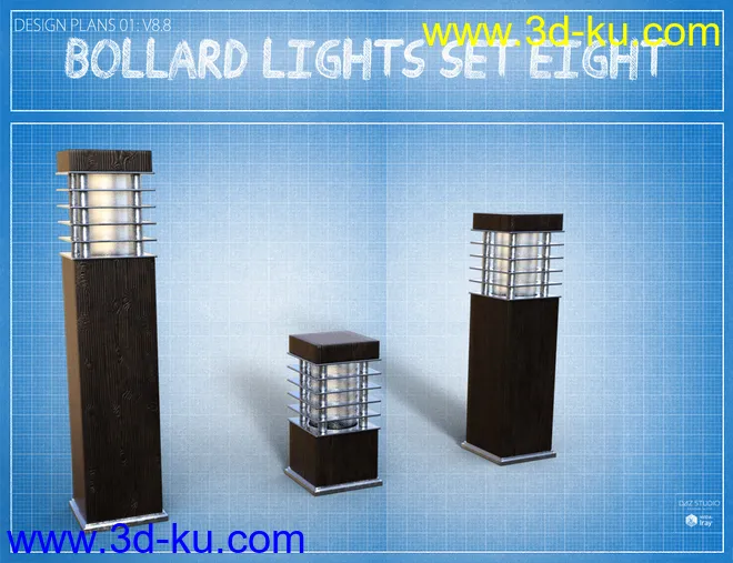 Bollard Garden Lighting模型的图片10