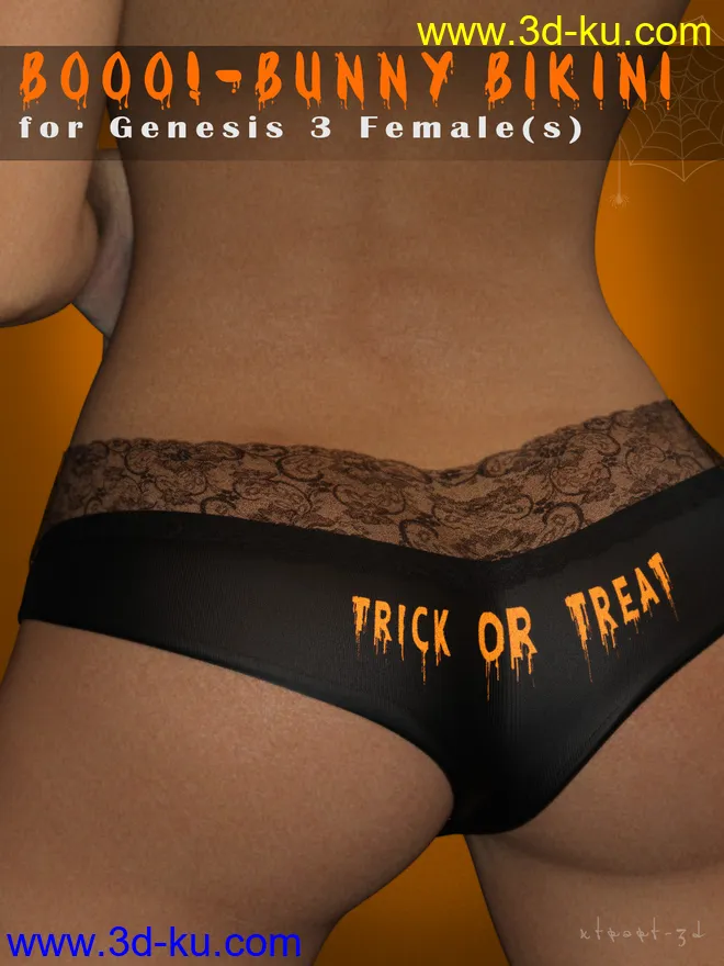 Booo! for Genesis 3 Female Bunny Panties模型的图片1