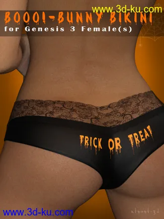 3D打印模型Booo! for Genesis 3 Female Bunny Panties的图片