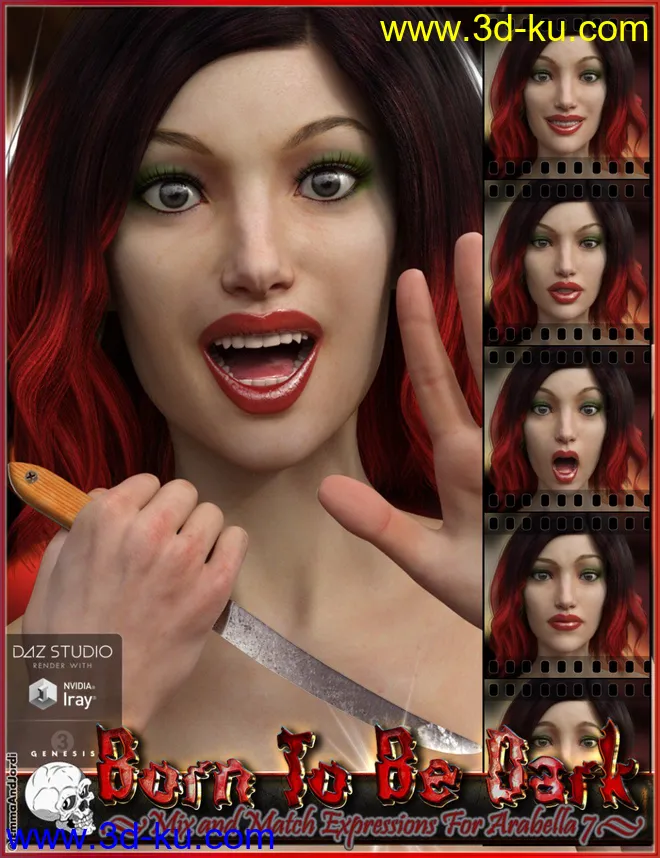 Born To Be Dark Mix and Match Expressions for Arabella 7模型的图片1