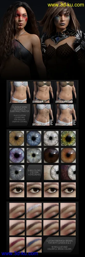 3D打印模型Bramble HD for Genesis 3 & 8 Female的图片