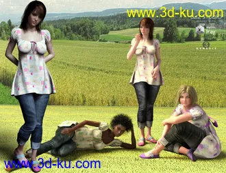 3D打印模型Breezy Picnic Outfit for G3F的图片