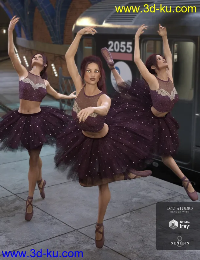Capsces Ballet Poses for Genesis 8 Female(s)模型的图片2