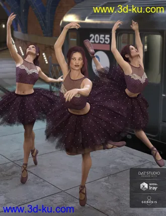 3D打印模型Capsces Ballet Poses for Genesis 8 Female(s)的图片