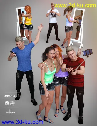 3D打印模型Capture Me Poses and Props for Genesis 8的图片