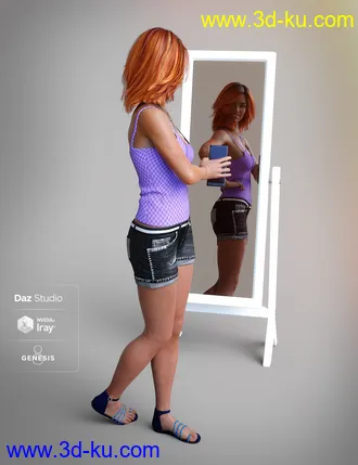 3D打印模型Capture Me Poses and Props for Genesis 8的图片