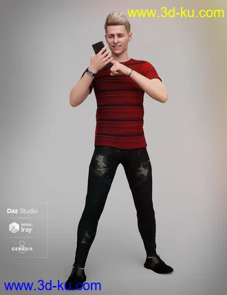 3D打印模型Capture Me Poses and Props for Genesis 8的图片