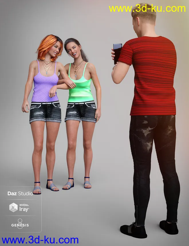 Capture Me Poses and Props for Genesis 8模型的图片11