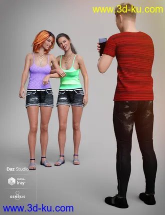 3D打印模型Capture Me Poses and Props for Genesis 8的图片