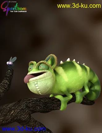 3D打印模型Cartoon Chameleon的图片