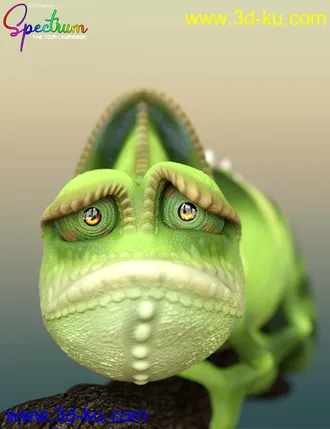 3D打印模型Cartoon Chameleon的图片