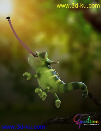 3D打印模型Cartoon Chameleon的图片