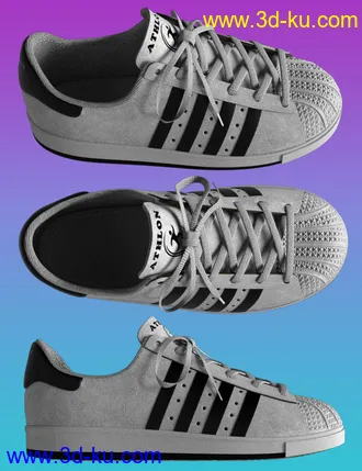 3D打印模型Casual Sports Sneakers for Genesis 8的图片