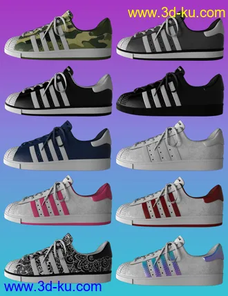 3D打印模型Casual Sports Sneakers for Genesis 8的图片