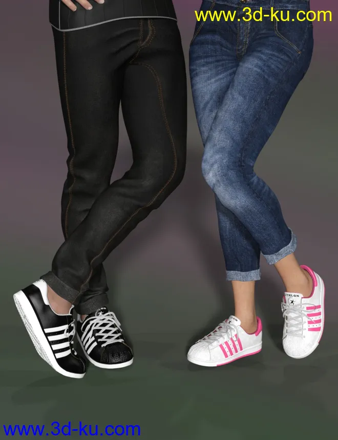 Casual Sports Sneakers for Genesis 8模型的图片5