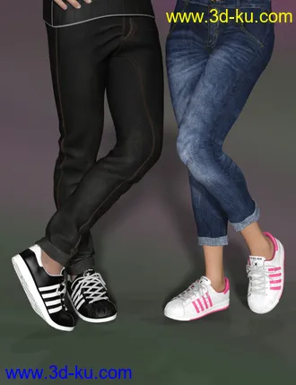 3D打印模型Casual Sports Sneakers for Genesis 8的图片