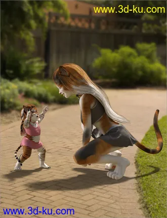 3D打印模型Catgirl Megapack for Genesis 8 Female(s)的图片