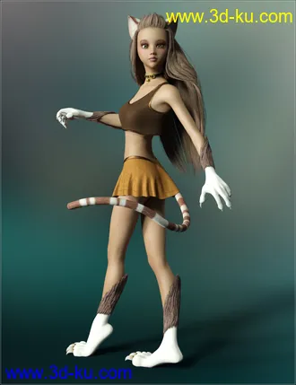Catgirl Megapack for Genesis 8 Female(s)模型的图片18