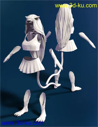 Catgirl Megapack for Genesis 8 Female(s)模型的图片20