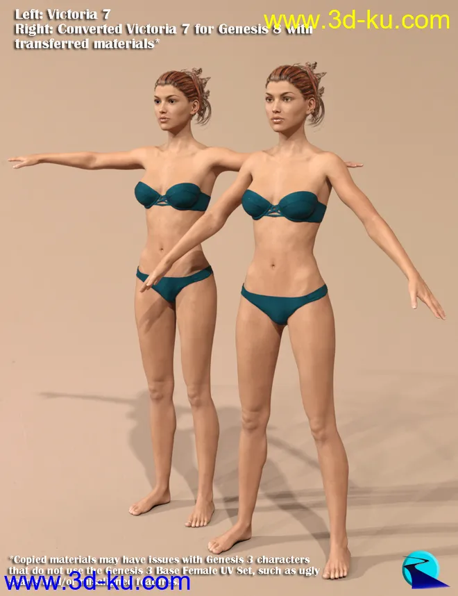 Character Converter from Genesis 3 Female to Genesis 8 Female模型的图片3