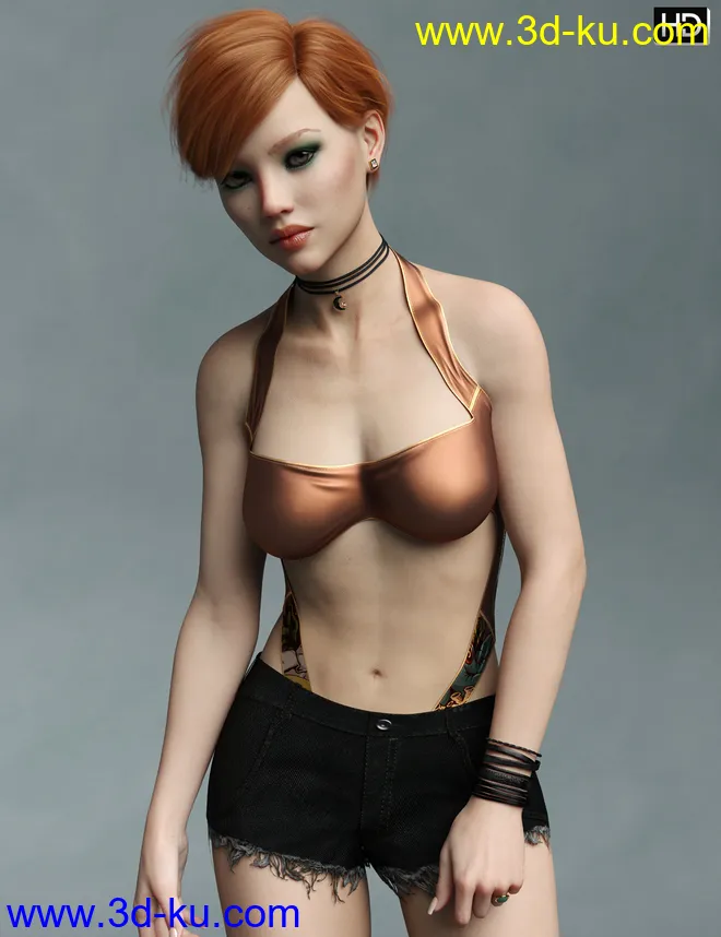 Charlie HD for Genesis 8 Female模型的图片3